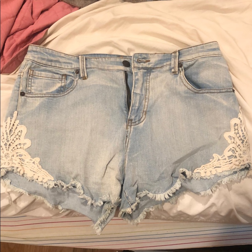 High Rise Jean Shorts